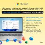 HP 15-fc0389AU Laptop AMD Ryzen 5 7530U, 16GB DDR4 RAM, 512GB SSD, 15.6" FHD Display, Windows 11, MS Office H&S 2024, Backlit Keyboard, Wi-Fi 6, Bluetooth 5.3, Natural Silver - Image 8