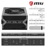 MSI MAG A550BN 550 Watt 80 Plus Bronze SMPS - Image 2