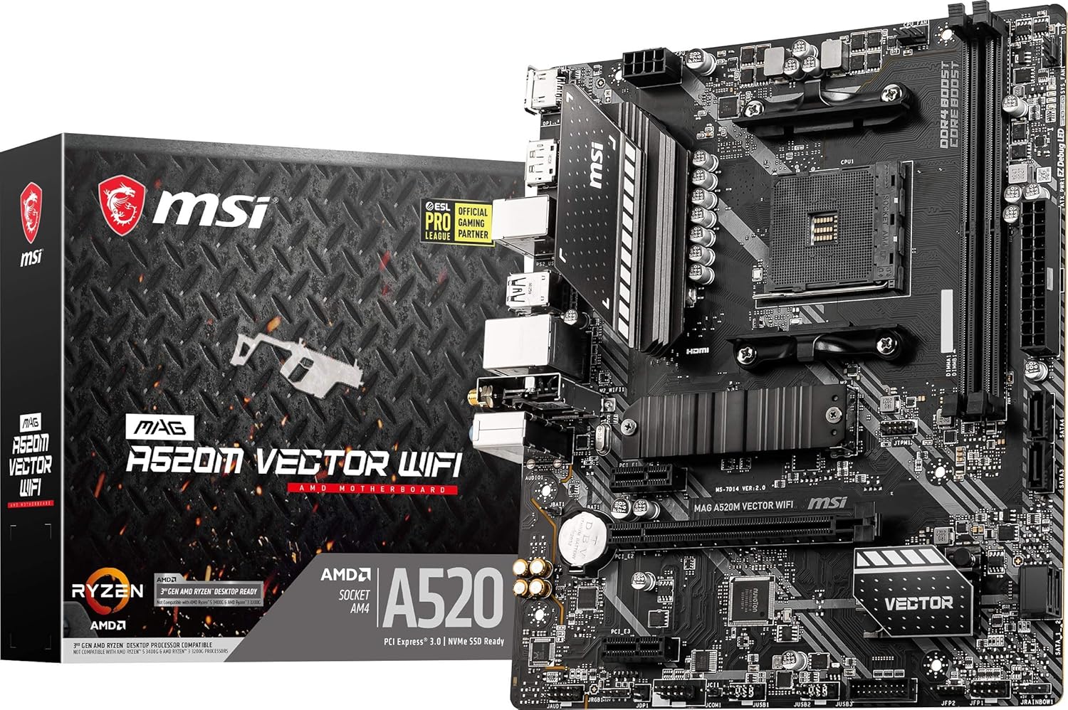 MSI MAG A520M Vector WiFi Motherboard