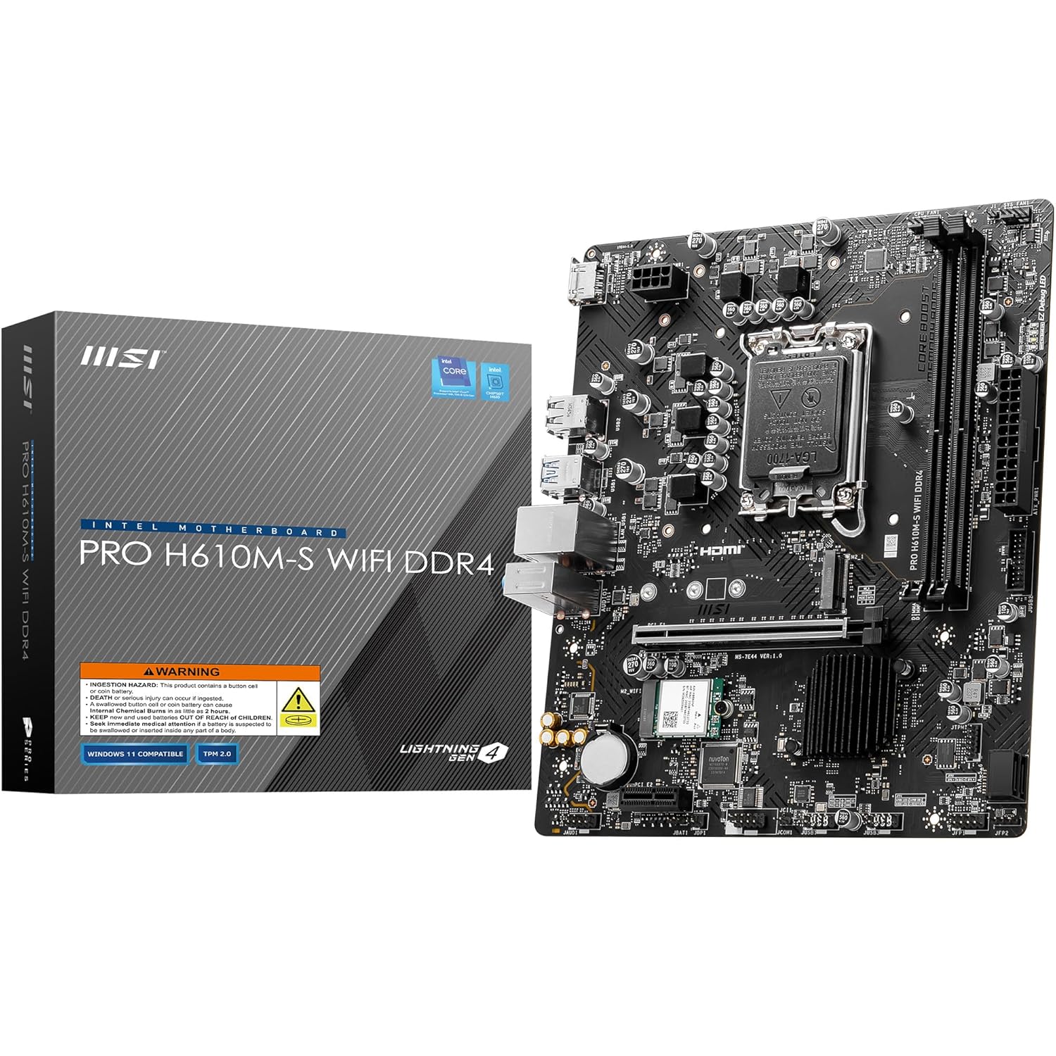 MSI PRO H610M-S WiFi DDR4 Motherboard