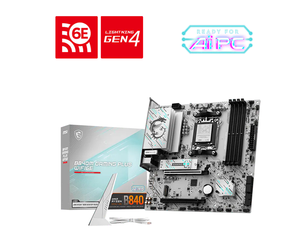 MSI B840M Gaming Plus WiFi6E Motherboard