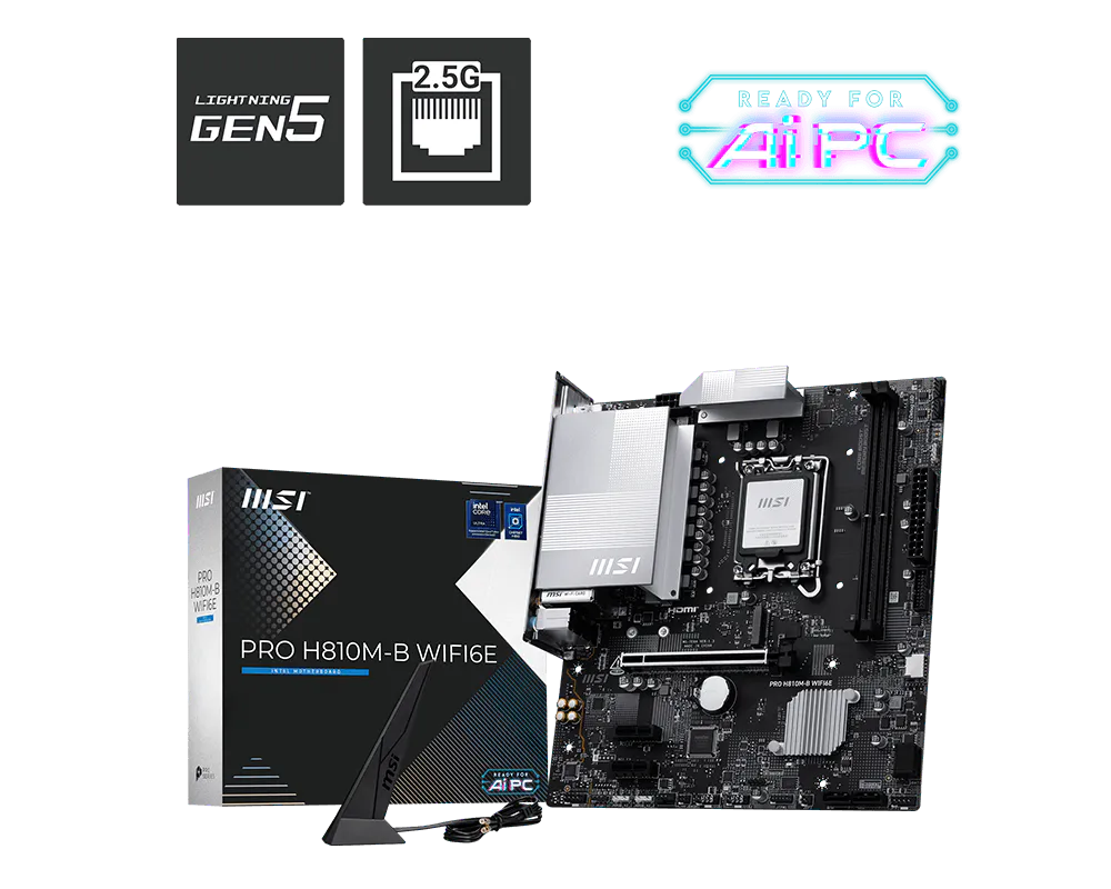 MSI PRO H810M-B WiFi6E Motherboard