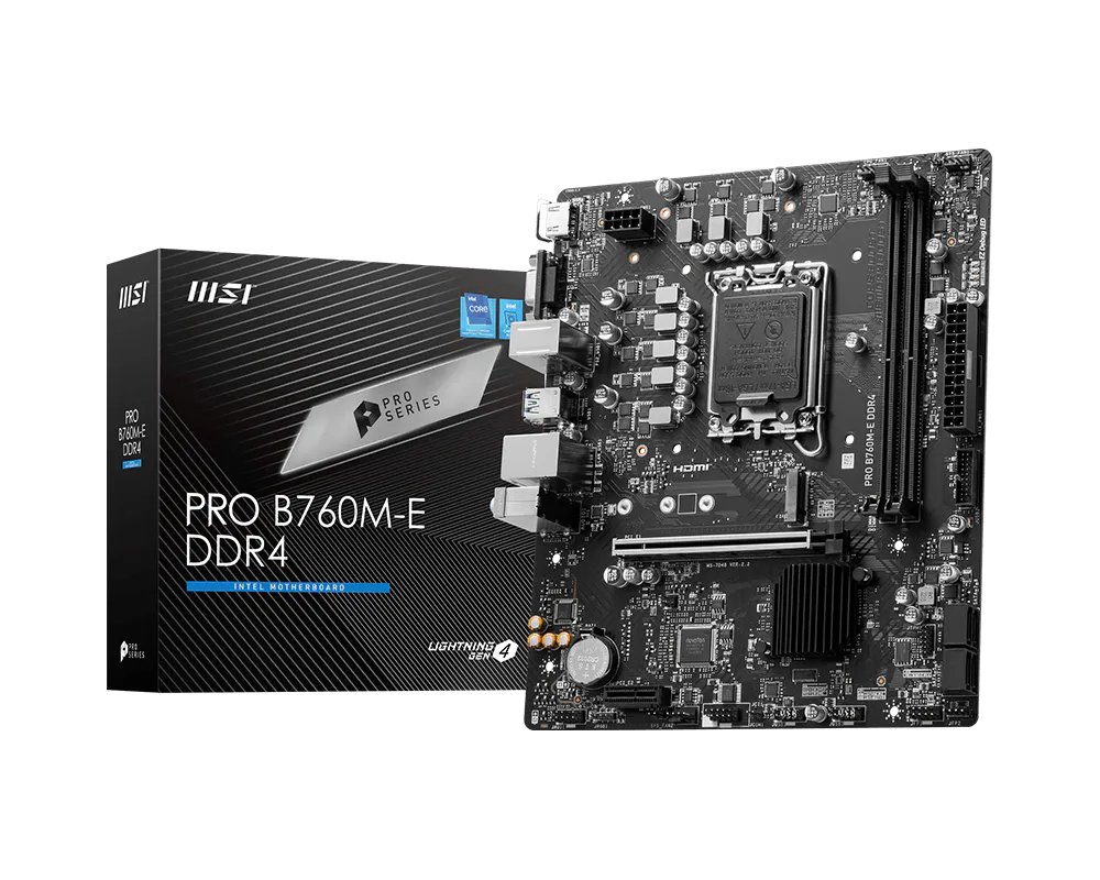 4 MSI PRO B760M-E Motherboard