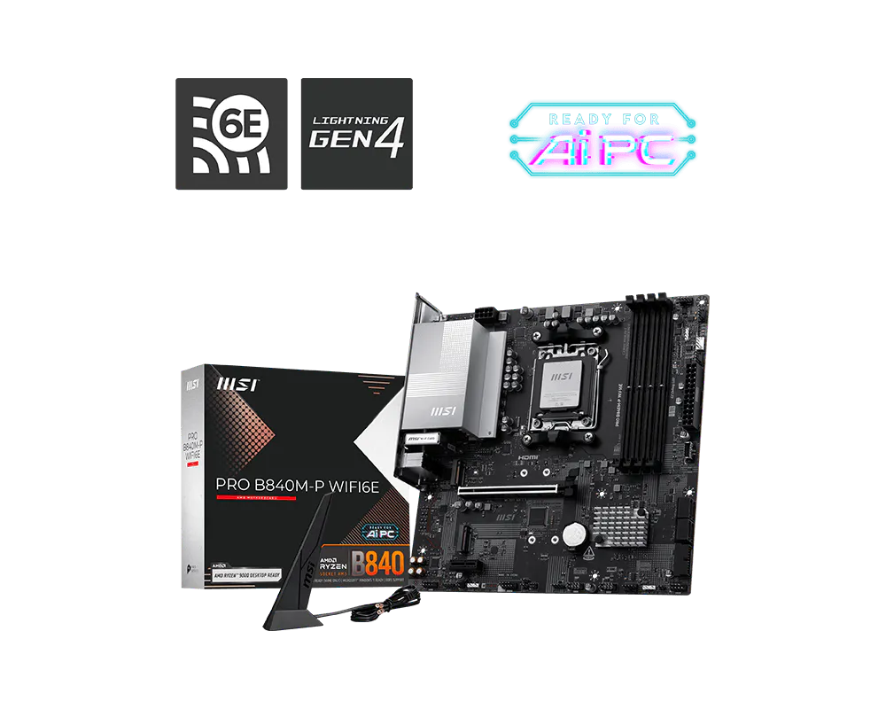 MSI PRO B840M-P WiFi6E Motherboard