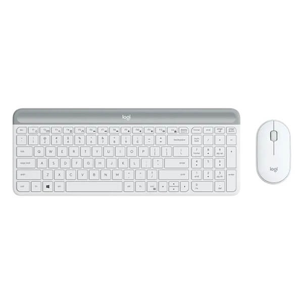 Logitech MK470 Slim Wireless Keyboard and Mouse Combo, Off-White