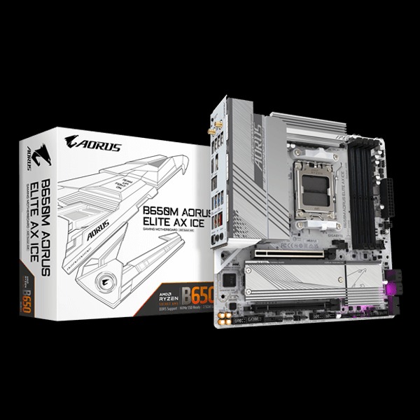 Gigabyte B650M Aorus Elite AX ICE WIFI M-ATX Motherboard